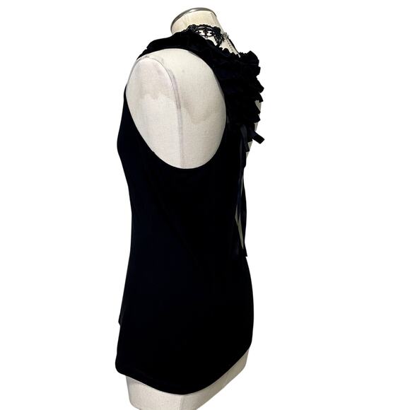 Vtg Y2k Self Esteem Ruffle Bow Gothic Emo Grunge Tank Top - Picture 9 of 12